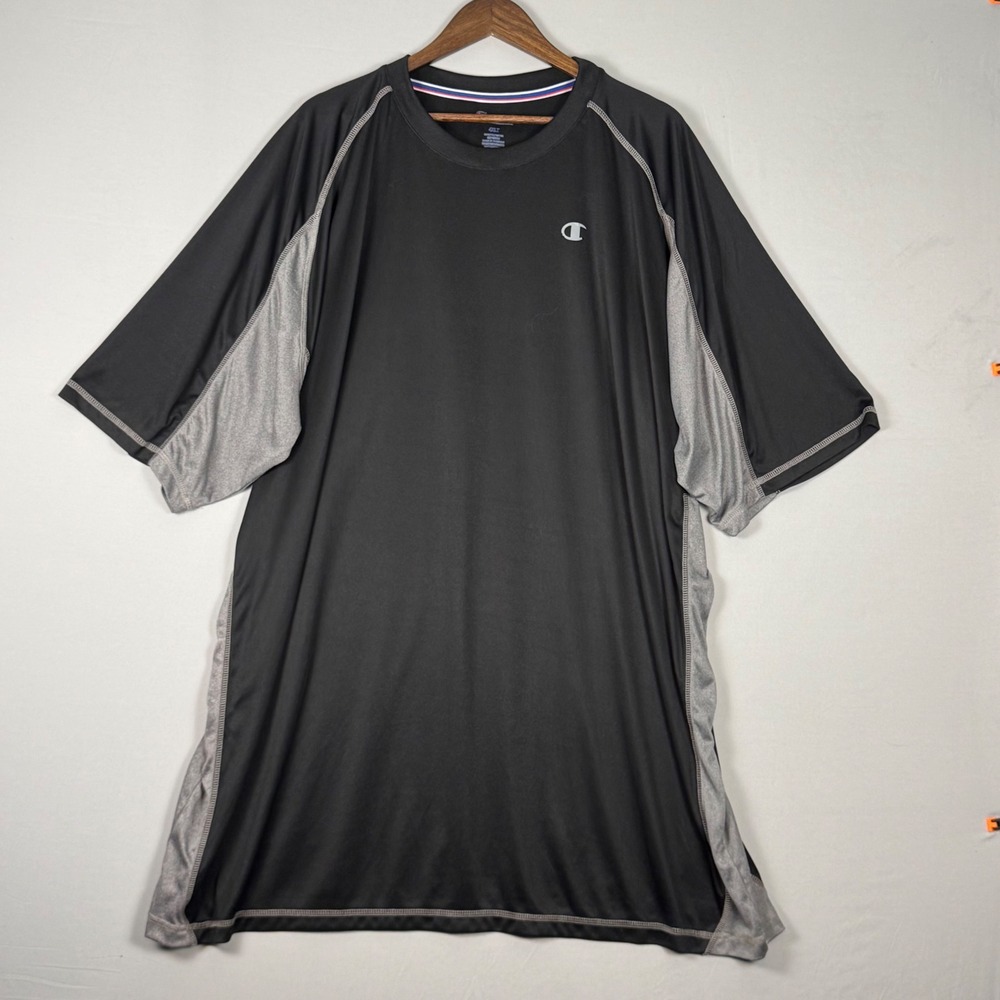 Champion Performance T-Shirt Men 4XLT Black Grey NWOT Short Sleeve Athletic Tee